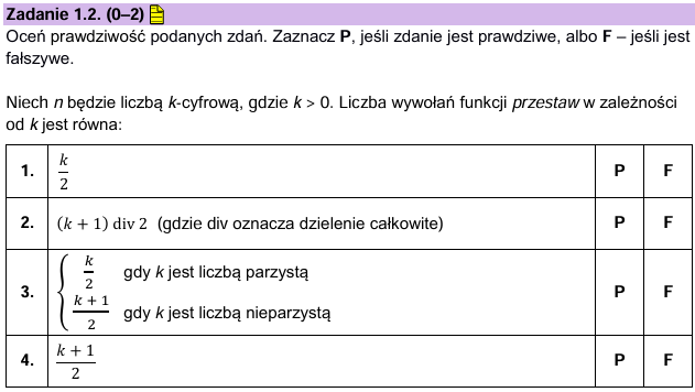 Analiza matury z informatyki 2025 – Rozwiązania